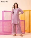 K 1165 By Naisha Linen Slub Casual Wear Co Ord Set
